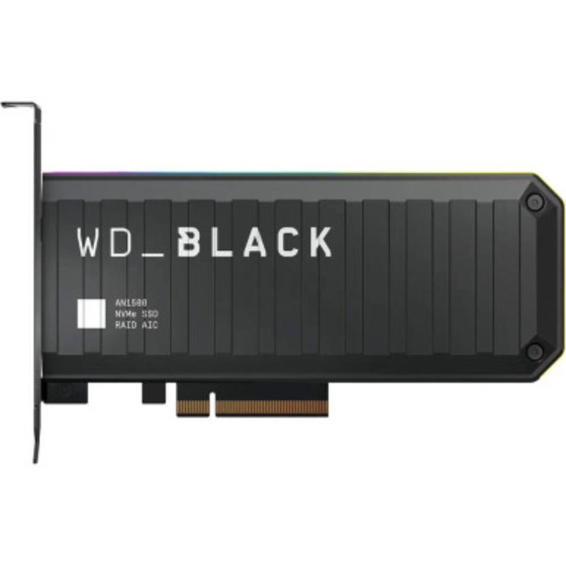 WD AN1500 RGB Gaming  NVMe AIC 1TB Gen3 PCI-Express 3.0 X8 Up To 6500 MB/S Internal Solid State Drive (SSD), Black  | WDS100T1X0L-00AUJ0