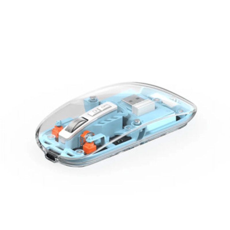 Wiwu Crystal wireless Mouse WM105 Dual Bluetooth+ 2.4G ,Blue | WM105-BL