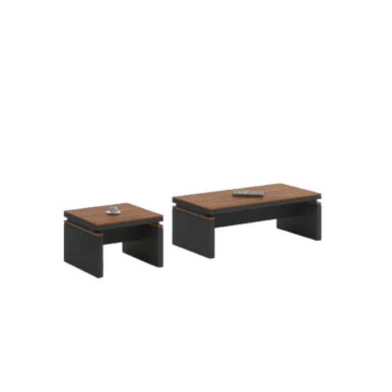 Valencia Coffee Table, Brown + Dark Grey – 600*600*420mm | B302-1-S (600)