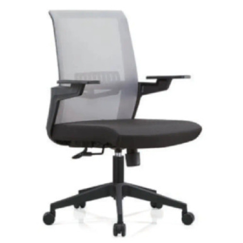 Valencia Mid-Back Chair ,Grey Back+ Black Seat |  DZY-B503 (220)
