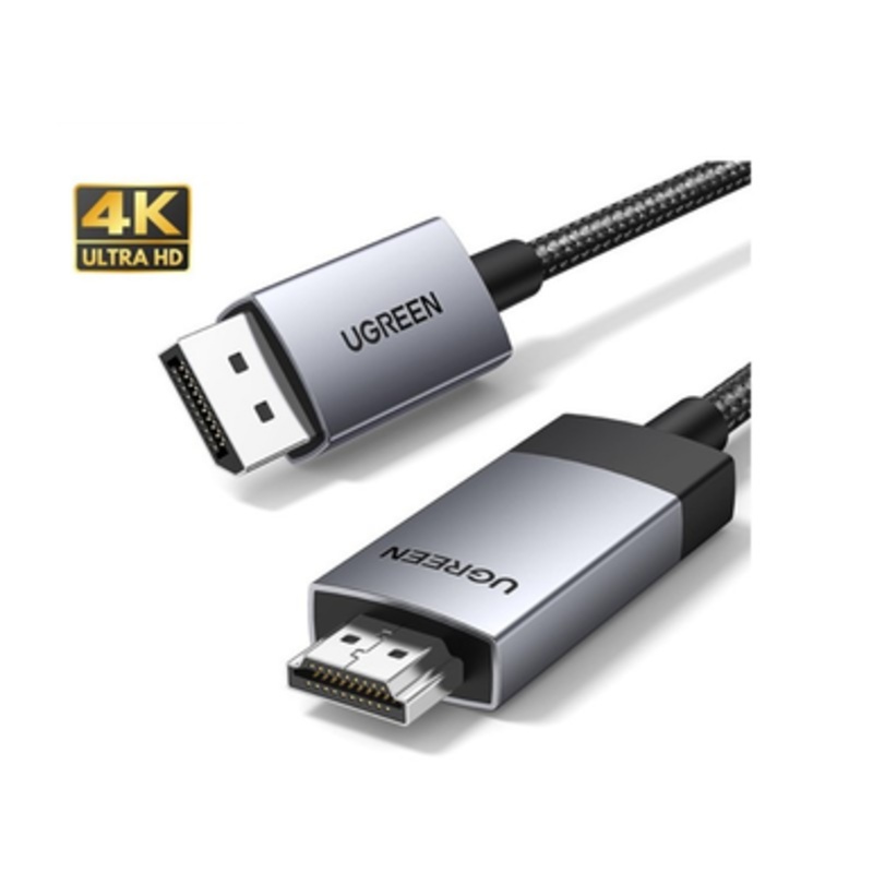 UGREEN Display Port Male To HDMI Male 4K Cable – 2M | 15774