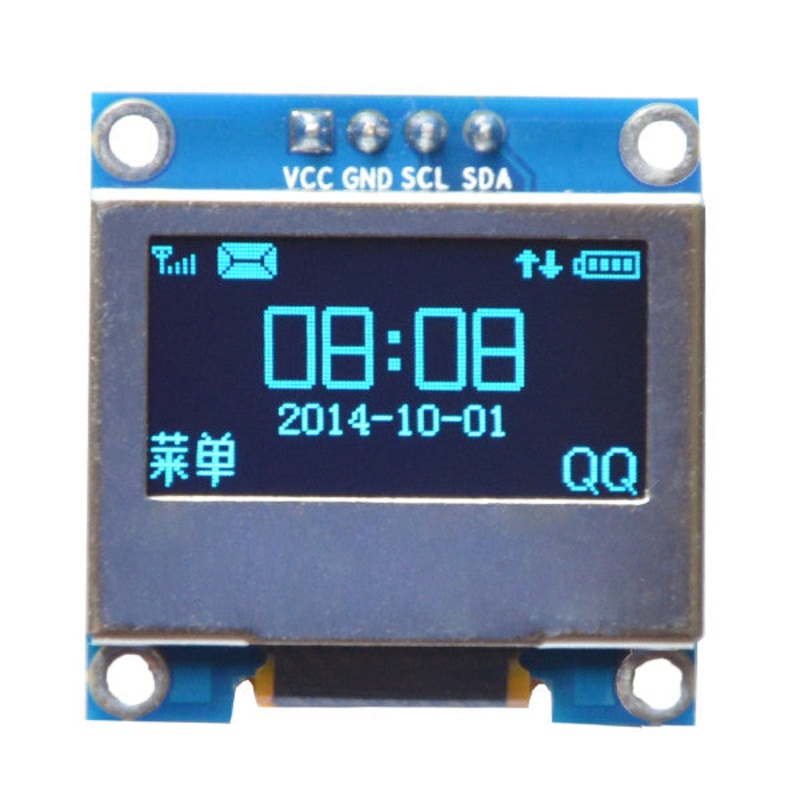 0.96 Inch 4Pin Blue IIC I2C OLED Display With Screen Protection Cover Module For Arduino