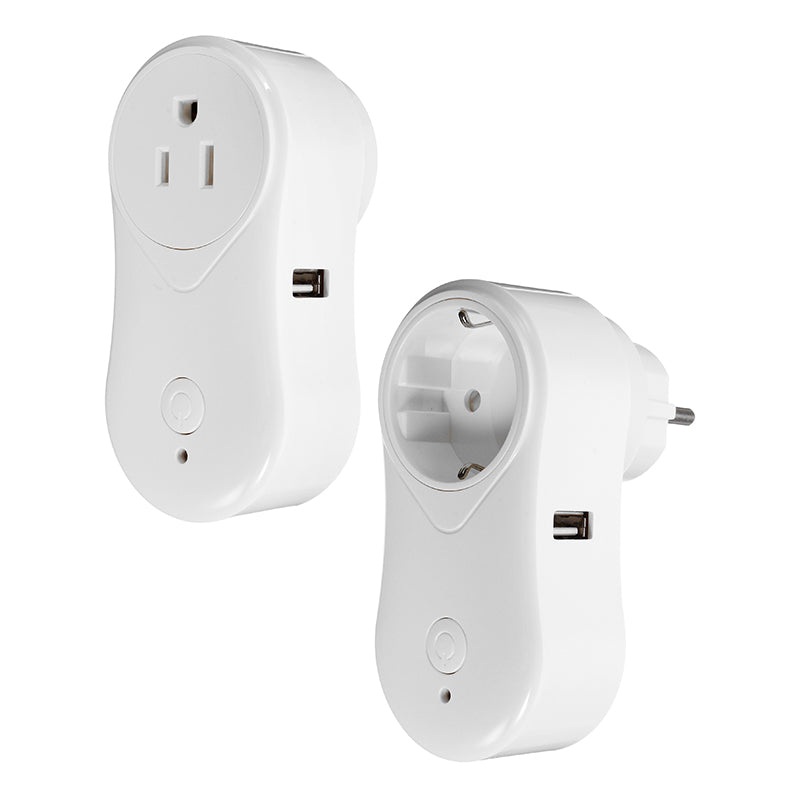 Smart WiFi Home Automation AC100-240V Wireless White Remote Control Smart Timing Switch Socket