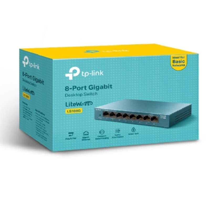 TP-Link 8-Port 10/100/1000Mbps Desktop Network Switch | LS108G
