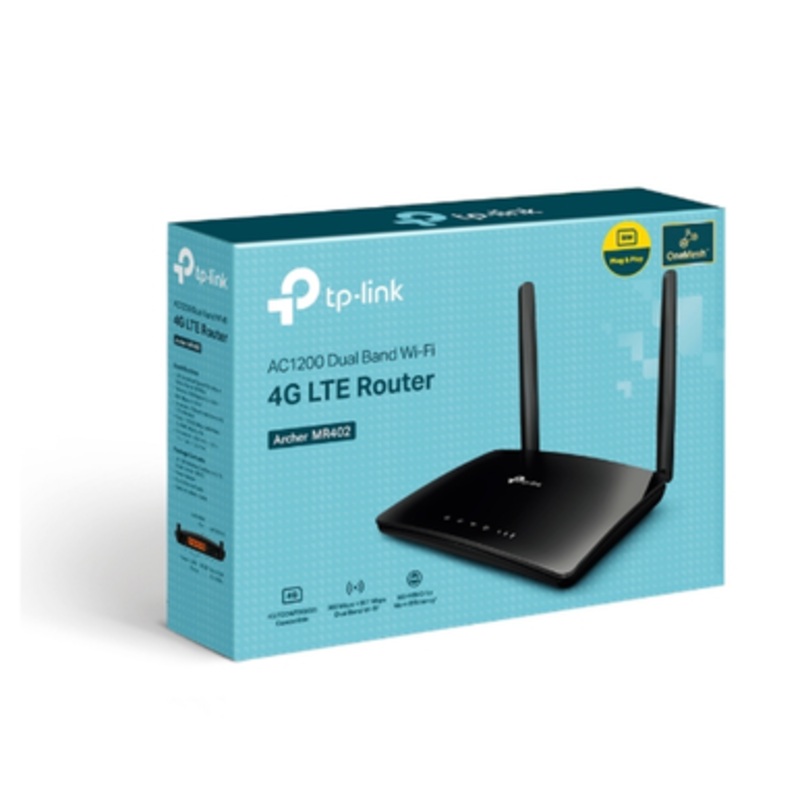 TP-Link Archer MR402 4G LTE Router  Dual Band, Wireless N, Portable, High-Speed Connectivity