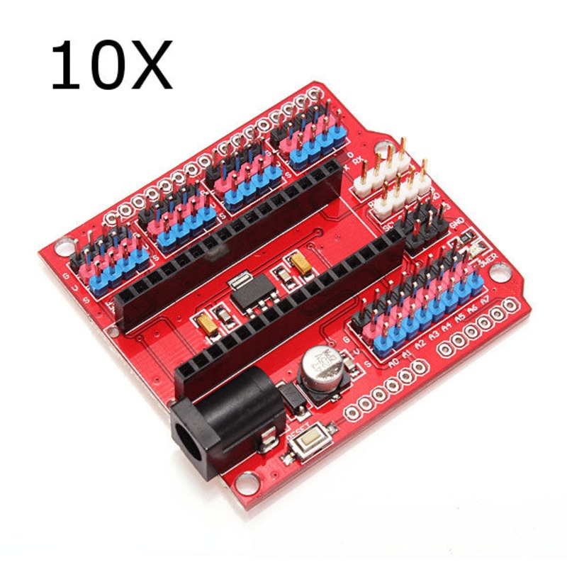 10Pcs Multi-Function Funduino Nano Shield Nano Sensor Expansion Board