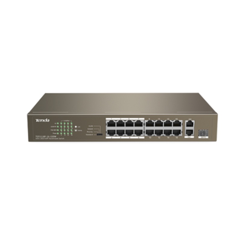Tenda Poe Gigabit Unmanaged Switch | TEF1118P16-150W