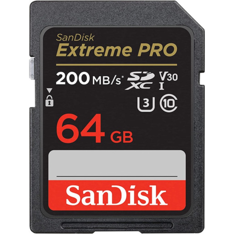 SanDisk 200MB/s Extreme Pro SDXC UHS-I	SD Card | SDSDXXD-64G-GN4IN