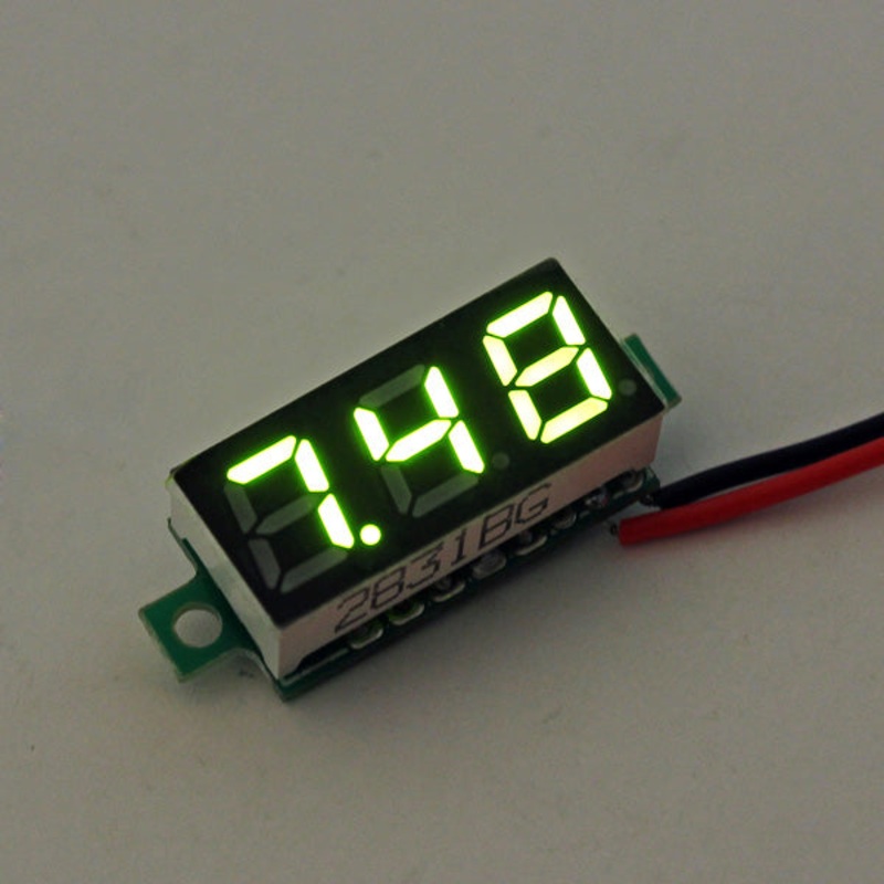 10Pcs Geekcreit Green 0.28 Inch 2.6V-30V Mini Digital Voltmeter Voltage Tester Meter