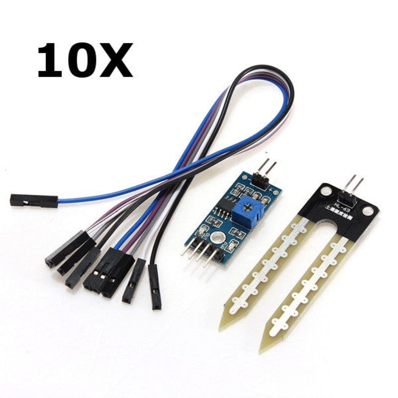 10Pcs Soil Hygrometer Humidity Detection Moisture Sensor For Arduino