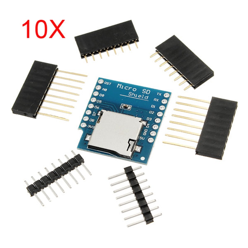 10Pcs WeMos Micro SD Card Shield For WeMos D1 Mini TF WiFi ESP8266 Compatible SD Wireless Module