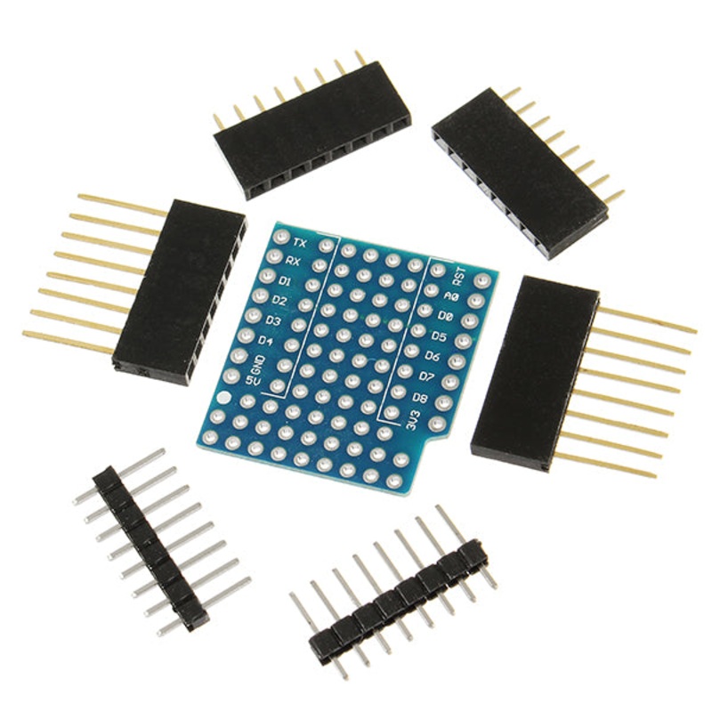 WeMos ProtoBoard Shield For WeMos D1 Mini Double Sided Perf Board Compatible