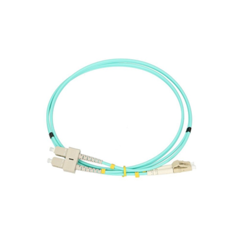 Eussonet Multimode OM3 ( LC/UPC-SC/UPC) Duplex Fiber Patch Cord – 2 Meter | EU-OM3LS-2M-308