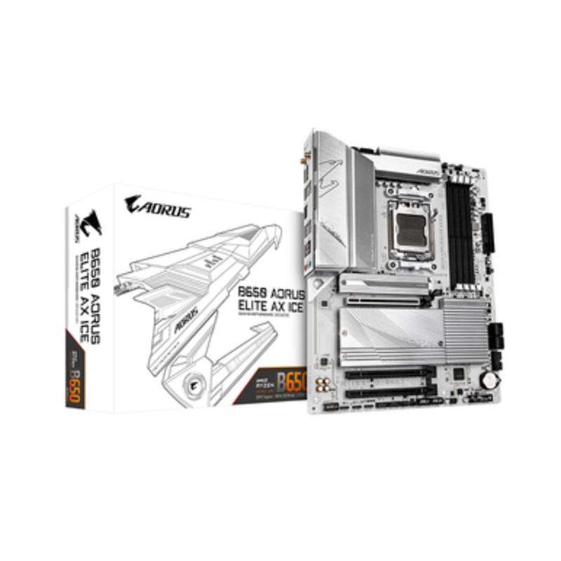 Gigabyte B650 AORUS Elite AX ICE AM5 LGA 1718 Motherboard – White  | B650