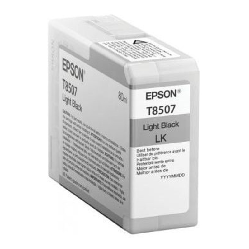 Epson Ink Cartridges, Ultrachrome HD, T8507, Singlepack, 1 x 80.0mlLight Black | C13T850700