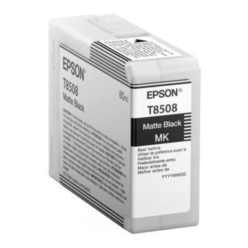 Epson Ink Cartridges, Ultrachrome HD, T8508, Singlepack, 1 x 80.0mlMatte Black | C13T850800