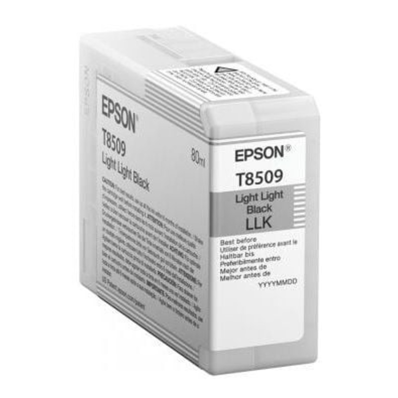 Epson Ink Cartridges, Ultrachrome HD, T8509, Singlepack, 1 x 80.0mlLight Light Black | C13T850900