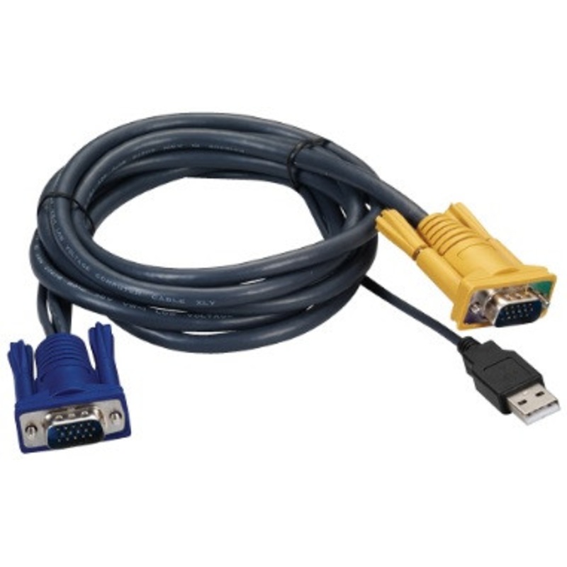 Eusso 1-to-2  1.8m USB  D-type KVM Cable for UKS8104-D4T / 8108-ROT / 8116-ROT | UKC8300-18UT