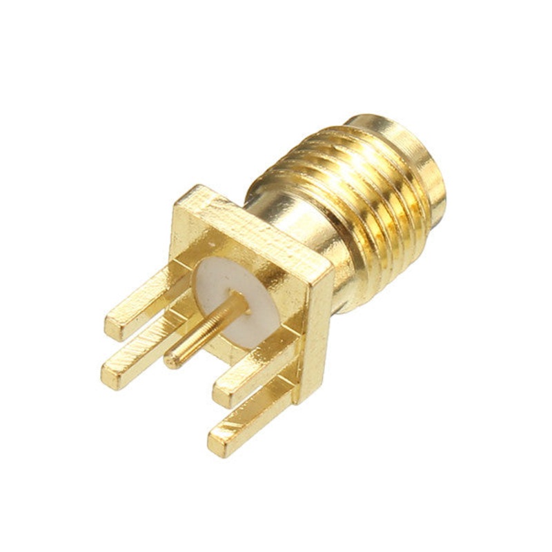 10Pcs SMA Female Solder Edge PCB Mount Straight RF Connector Plug