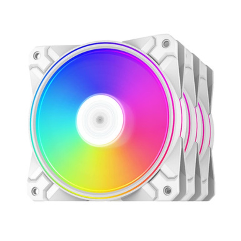 Deepcool CF120 Plus WH – 3 in 1 RGB LED Case Fan – White – DP-F12-AR-CF120P-WH-3P