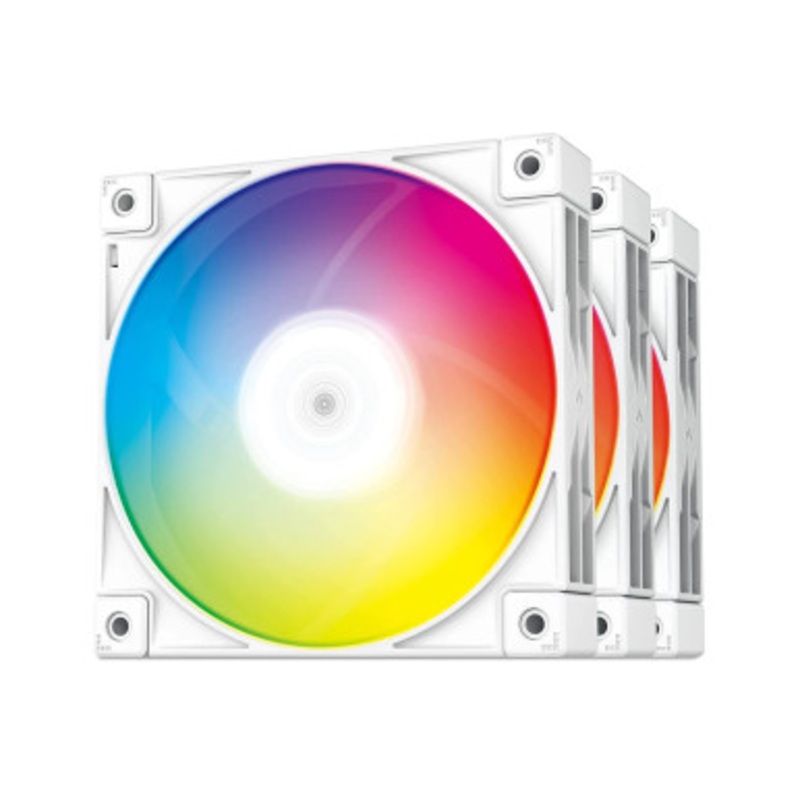 DeepCool FC120 WH 3in1 PC Fans Each 120mm 1800RPM 61.91CFM FDB Computer Case Fans | FC120