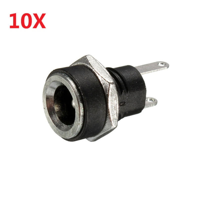 10Pcs 3A 3.5×1.3mm DC Jack Socket Plug Female Panel Mount Power Connector Adapter