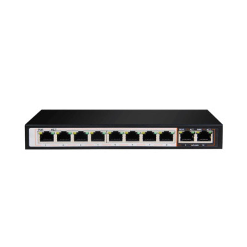 D-Link 10-Port Gigabit PoE Switch with 8 Long Reach PoE Ports and 2 Uplink Ports | DGS-F1010P