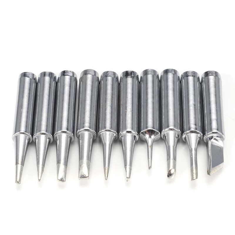 10Pcs 900M-T Lead-free Soldering Iron Tips Soldering Rework Station Iron Tool Kit