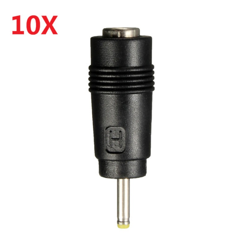10Pcs DC Power Connector Adapters 5.5×2.1mm Female Jack To 2.5×0.7mm Male Plug