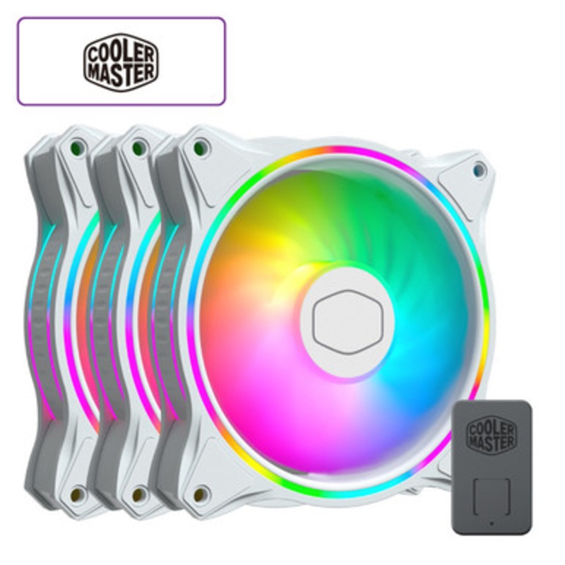 Cooler Master MasterFan MF120 Halo 3in1 ARGB PC Fans | MFL-B2DW-213P2-R2
