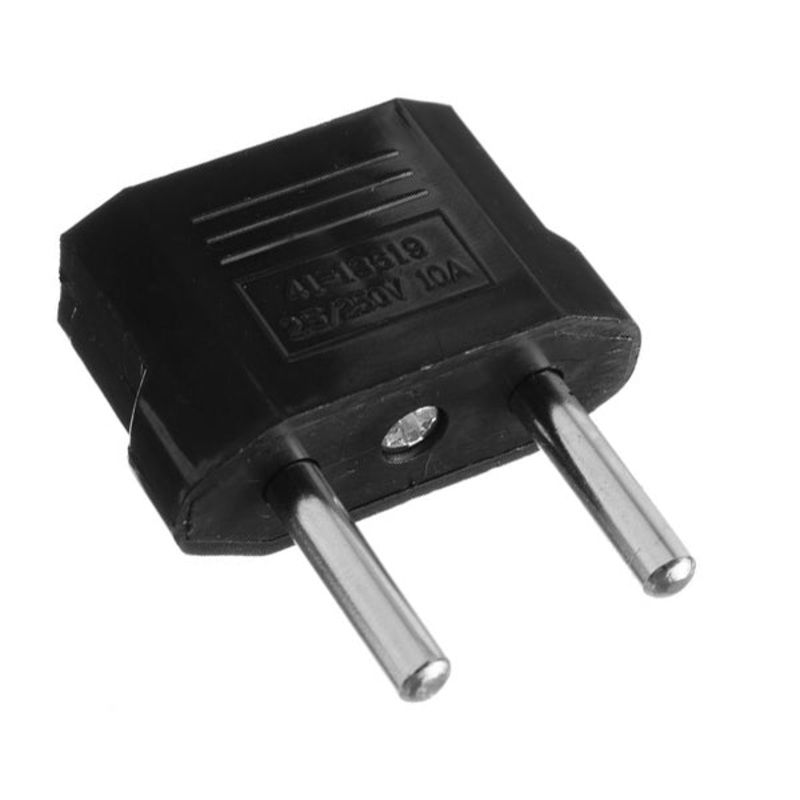 Universal Travel Power Plug Adapter Flat to Round Plug Adapter Converter for Europe