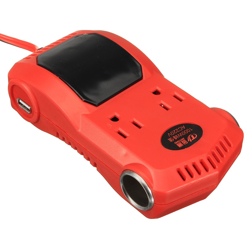 1000W Auto Power Inverter 12 V DC To 220 V AC Converter LCD Display Dual USB