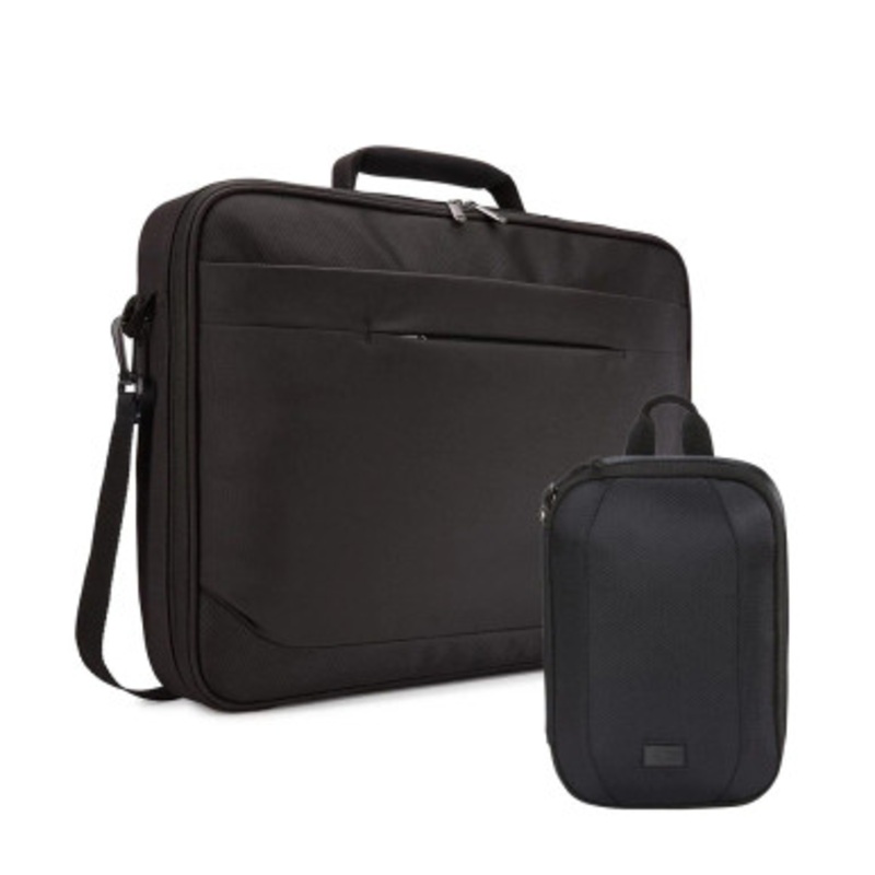 Case Logic 17.3-Inch Advantage Attach ADVA-117 Black + Case Logic Lectro Accessory Case LAC-100 Black |ADVA-117