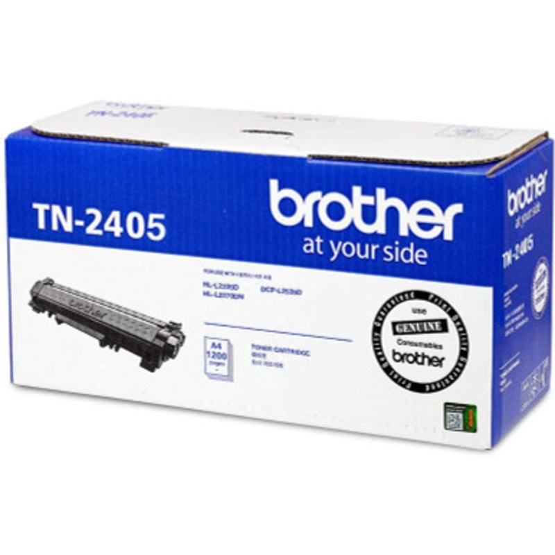 Brother Genuine Standard Yield Black Ink Printer 1,200 pages Toner Cartridge (HL-L2335D, DCP-L2535D) | TN-2405
