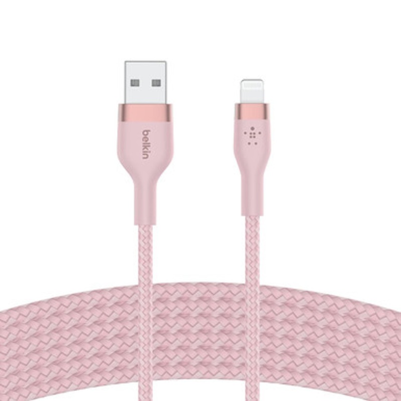 Belkin Boost Charge Pro Flex Cable Usb-A To Lightning Pink | CAA010bt3MPK