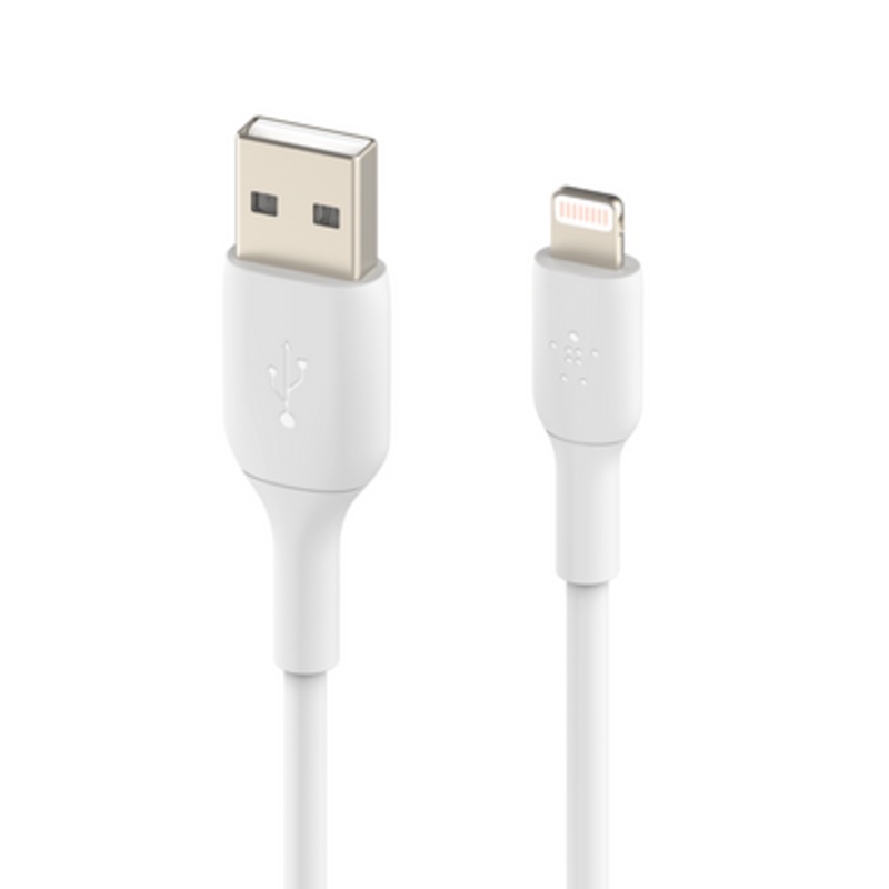 Belkin Boost Lightning to USB-A PVC Cable -1M, White| CAA001BT1MWH2PK