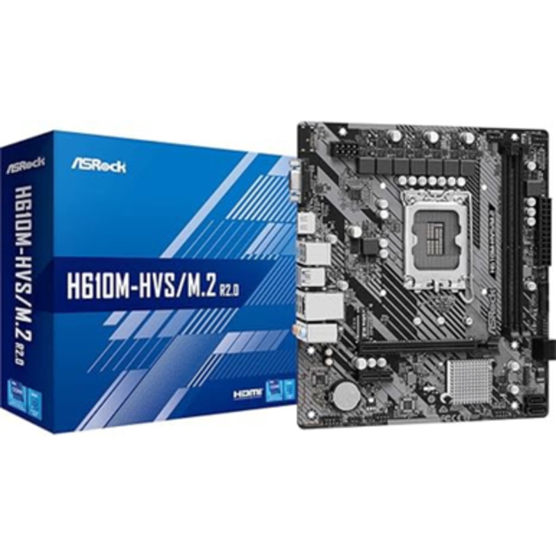 ASRock H610M-HVS/M.2 Motherboard 90-MXBJJ0-A0UAYZ (LGA 1700/2xDDR4/HDMI/VGA/M.2/USB 3.2)