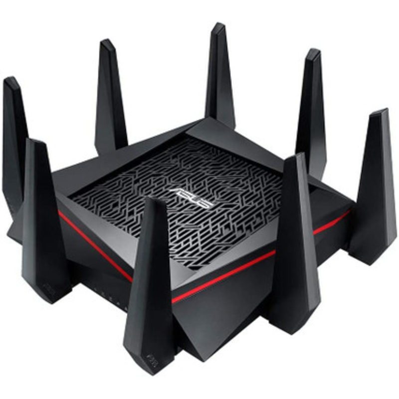 ASUS WiFi Gaming Router (RT-AC5300) – Tri-Band Gigabit Wireless Internet Router, Gaming & Streaming, AiMesh Compatible, Included Lifetime Internet Security, Adaptive QoS, Parental Control, MU-MIMO| 90IG0201-BU9G00