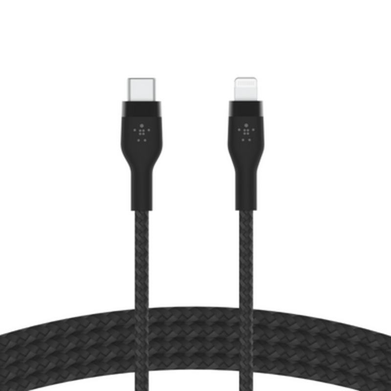 Belkin Boost charge  Pro Flex USB-C Cable with Lightning Connector -1M,Black | CAA011BT1MBK