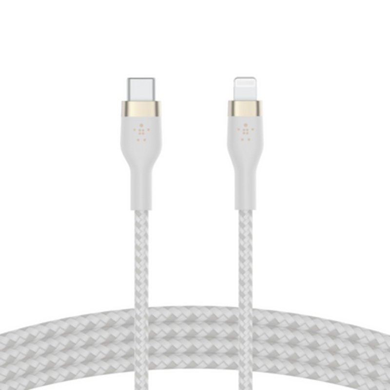 Belkin Boost charge  Pro Flex USB-C Cable with Lightning Connector -1M,White| CAA011BT1MWH