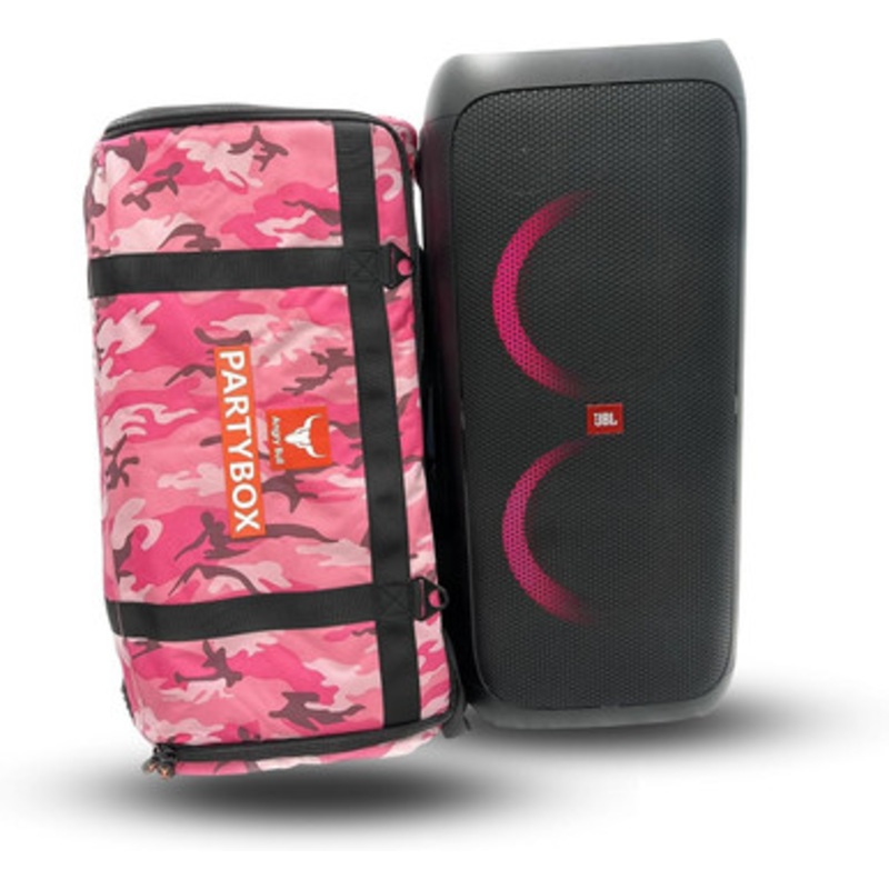Angry Bull Carry Case For JBL Party Box 110 – Camo Pink