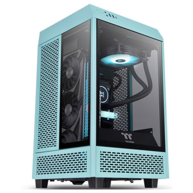 Thermaltake Tower 100 Turquoise Mini Chassis | CA-1R3-00SBWN-00