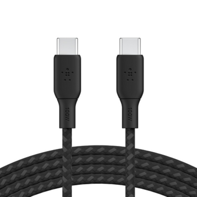 Belkin Boost Charge USB-C to USB-C Silicon Cable 100W, 3M , Black| CAB014BT3MBK