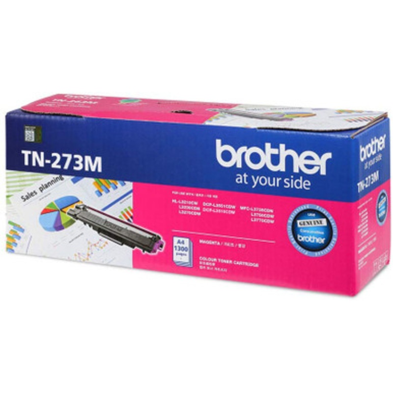 Brother Genuine Standard Yield Magenta Ink Printer Toner Cartridge | TN-273M