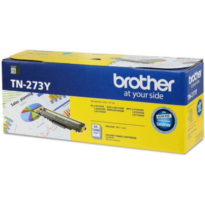 Brother Genuine Standard Yield Yellow Ink Printer Toner Cartridge | TN-273Y
