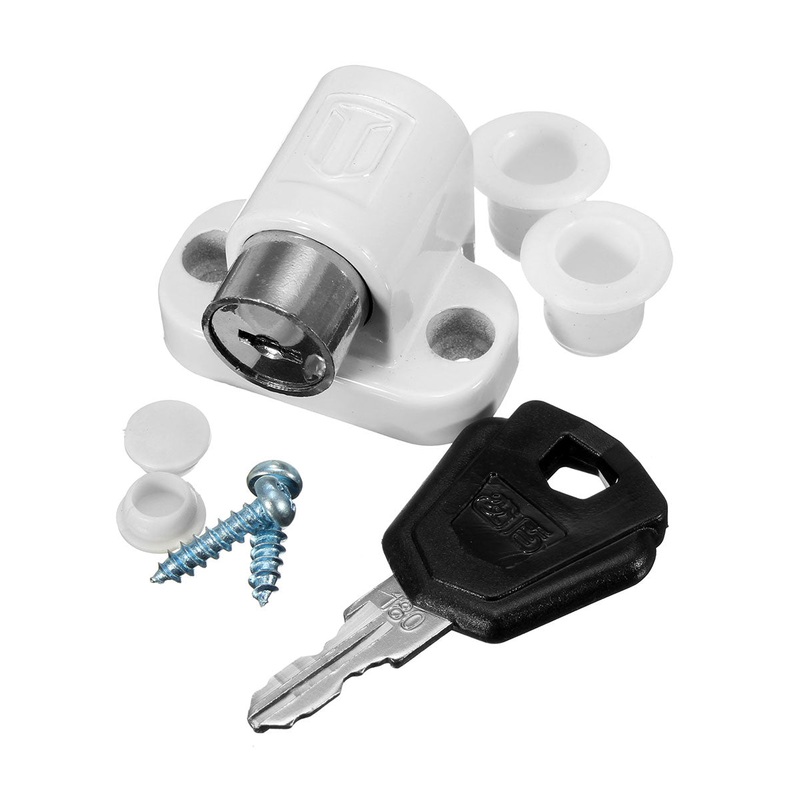 White Shield Sliding Security Lock Children Safety Lock for Aluminum Steel Windows Doors