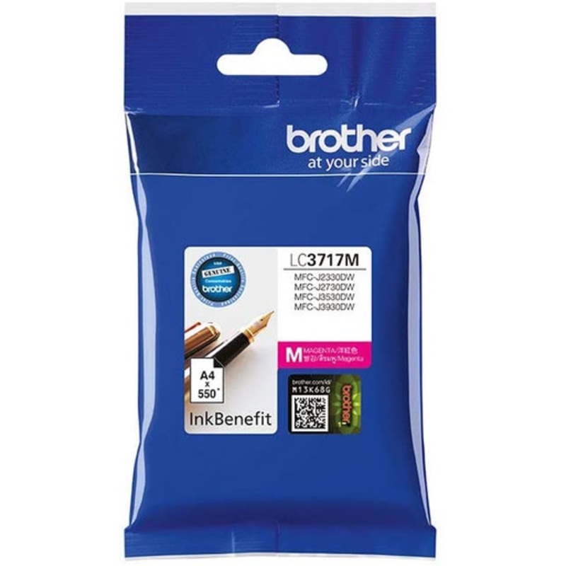 Brother Genuine High Yield Magenta Printer Ink Cartridge | LC3717M