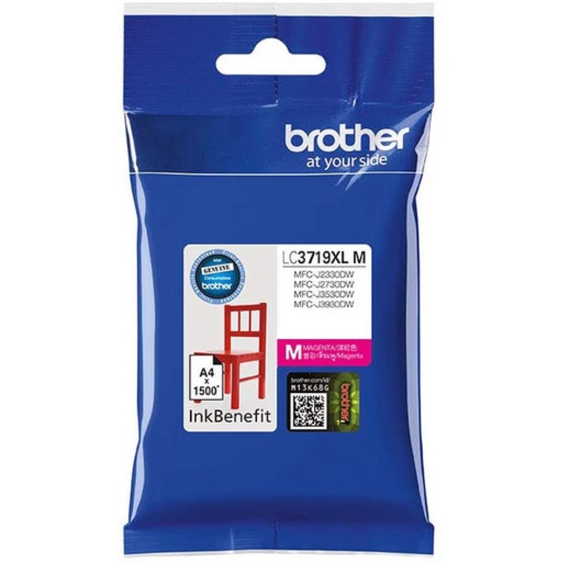 Brother Genuine Super High Yield Magenta Printer Ink Cartridge | LC3719XLM