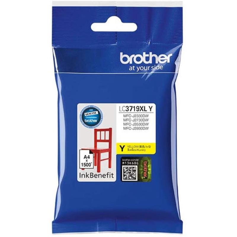 Brother Genuine Super High Yield Yellow Printer Ink Cartridge | LC3719XLY