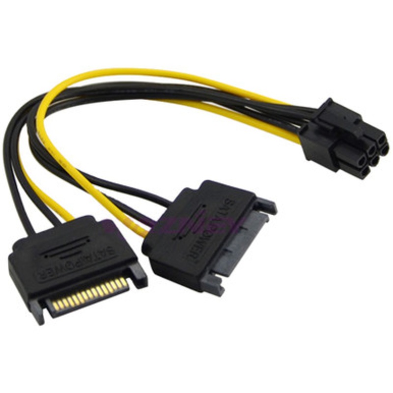 SATA Power Cable to PCIE  (6+2) for VGA | IW-SP6